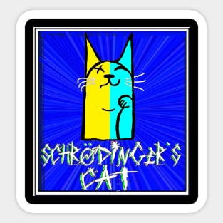 schrodingers Cat students uni freshers Cat Sticker